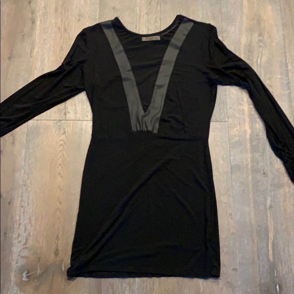 Black dress with mesh